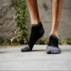 FUN TOES Mens Toe Socks Barefoot Running Lightweight -Value 6 Pairs Pack- Size 6-12 (2 Black-Orange/ 2 Black-Grey/ 2 Grey-Yellow) view 2