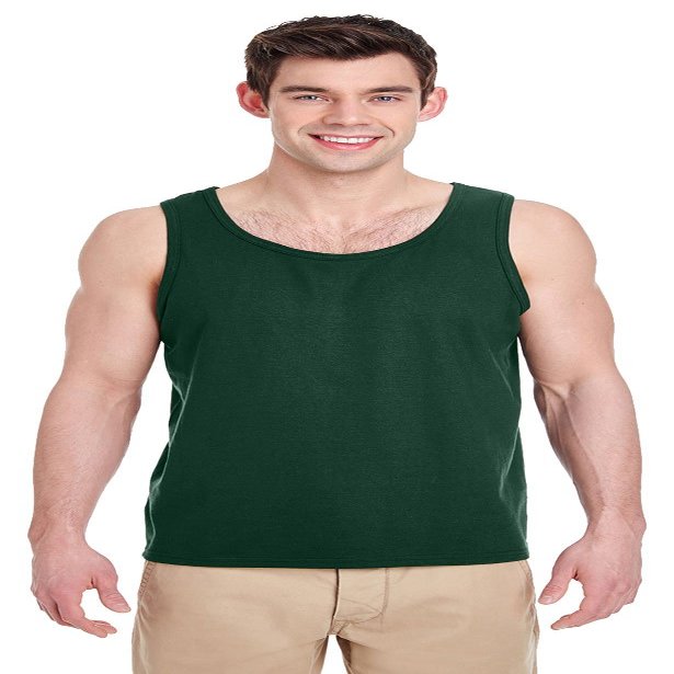 Gildan Adult Heavy Cotton Tank,FOREST GREEN,M