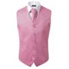 3 Pcs Vest + Tie + Hankie Brown Fashion Men's Formal Dress Suit Slim Tuxedo Waistcoat Coat (XXX-Large) view 1