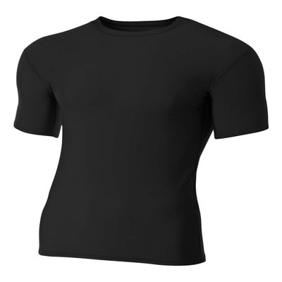 A4 Sportswear Black Adult Small Short Sleeve Compression