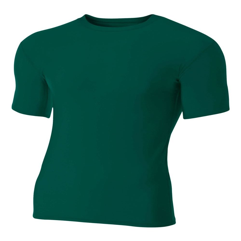 A4 Sportswear Forrest Green Adult Small Short Sleeve Compression