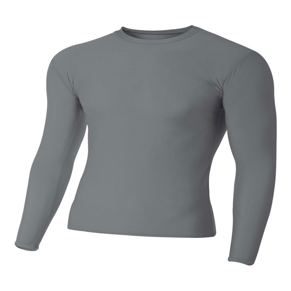A4 Sportswear Graphite Adult 3XL Long Sleeve Compression