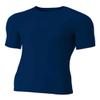 A4 Sportswear Navy Blue Adult Large Short Sleeve Compression view 1