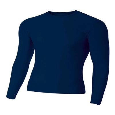A4 Sportswear Navy Blue Adult Medium Long Sleeve Compression