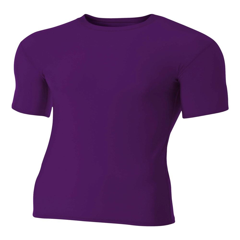 A4 Sportswear Purple Adult Small Short Sleeve Compression