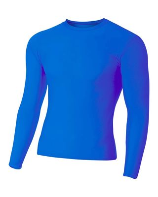 A4 Sportswear Royal Blue Adult Small Long Sleeve Compression