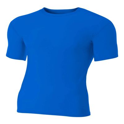 A4 Sportswear Royal Blue Adult Large Short Sleeve Compression