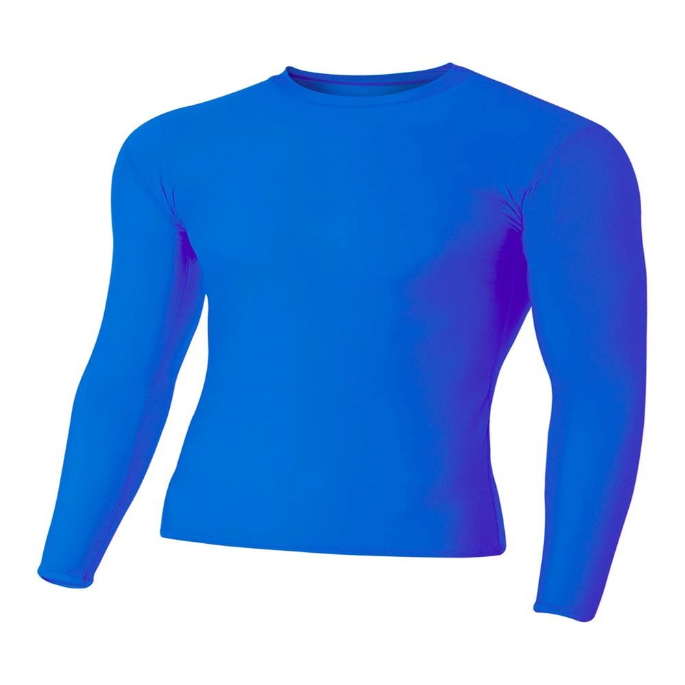 A4 Sportswear Royal Blue Adult 3XL Long Sleeve Compression