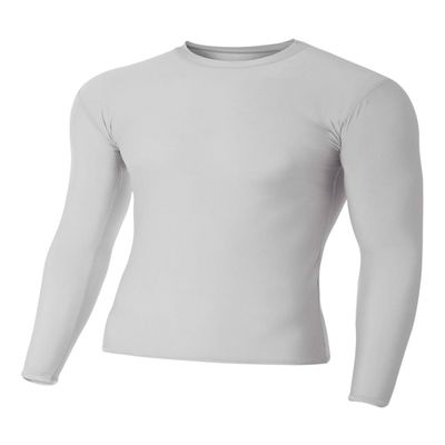 A4 Sportswear Silver Adult 2XL Long Sleeve Compression