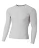 A4 Sportswear Silver Adult 3XL Long Sleeve Compression