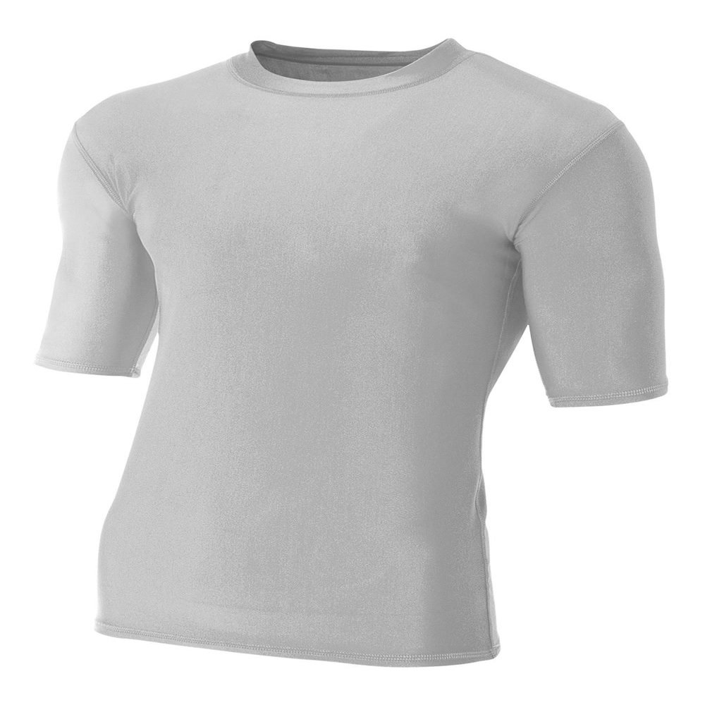 A4 Sportswear Silver Adult 2XL Half Sleeve Compression