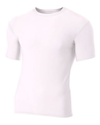 A4 Sportswear White Adult 2XL Short Sleeve Compression