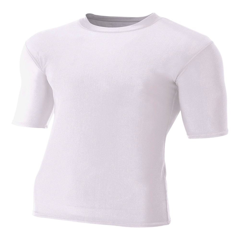A4 Sportswear White Adult Small Half Sleeve Compression