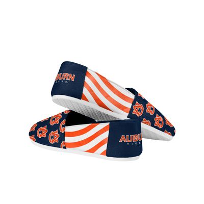 FOCO Auburn Tigers NCAA Womens Stripe Canvas Shoes - S