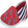 FOCO Ole Miss Rebels NCAA Womens Stripe Canvas Shoes - S view 1