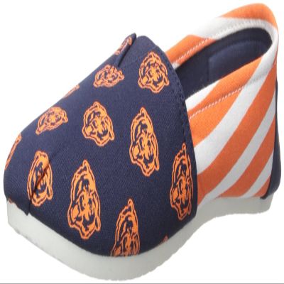 FOCO Chicago Bears NFL Womens Stripe Canvas Shoes - L