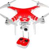 MightySkins Skin Compatible with DJI Phantom 3 Professional or Advanced Quadcopter Drone wrap Cover Sticker Skins Solid Red view 1
