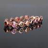 Crystalline Azuria Women 18K Rose Gold Plated Teardrops Multi Colorful Zirconia Crystals Tennis Bracelet view 3