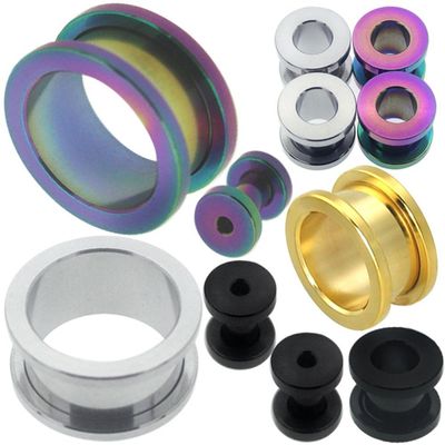 16 gauges 16g ear plugs surgical steel flesh tunnels double flare expander stretcher 16 gauge 1.2mm