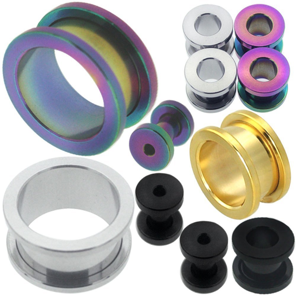 11/16 Plugs Ears 11/16 gauges Plugs Tunnels Women steel Single Double Flare 11/16 18mm