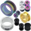 00 plugs ears gauges 00g plug tunnels gauge men stretching steel double flare 00g 10mm view 1