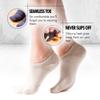 Bam&b Women's Premium Bamboo Viscose No Show Uplifting Message Socks - 4 pairs - White - Medium 7.5-10 view 3