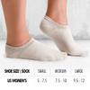 Bam&b Women's Premium Bamboo Viscose No Show Uplifting Message Socks - 4 pairs - White - Medium 7.5-10 view 4