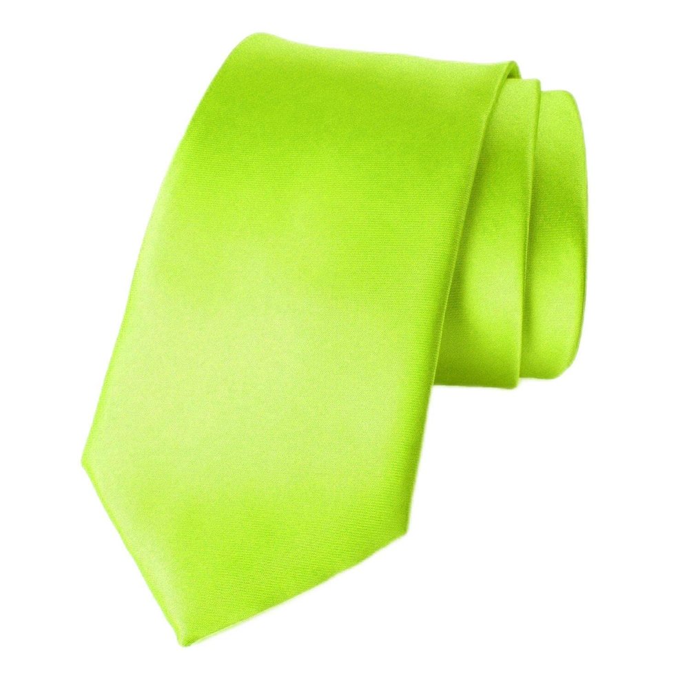 FOMANN Mens Skinny Ties Solid Woven Necktie 2.75 Inch (Lime)