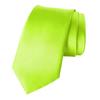 FOMANN Mens Skinny Ties Solid Woven Necktie 2.75 Inch (Lime) view 1