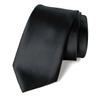FOMANN Mens Skinny Ties Solid Woven Necktie 2.75 Inch (Black) view 1