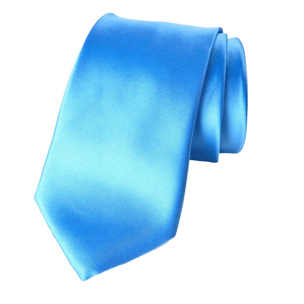 FOMANN Mens Skinny Ties Solid Woven Necktie 2.75 Inch (Turquoise)