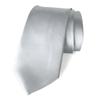 FOMANN Mens Skinny Ties Solid Woven Necktie 2.75 Inch (Silver) view 1