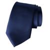 FOMANN Mens Skinny Ties Solid Woven Necktie 2.75 Inch (Navy Blue) view 1