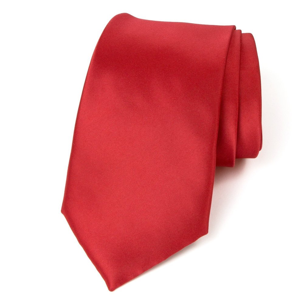 FOMANN Mens Skinny Ties Solid Woven Necktie 2.75 Inch (Red)