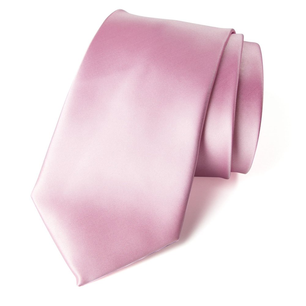 FOMANN Mens Skinny Ties Solid Woven Necktie 2.75 Inch (Pink)