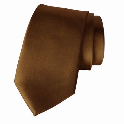 FOMANN Mens Skinny Ties Solid Woven Necktie 2.75 Inch (Brown)