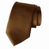 FOMANN Mens Skinny Ties Solid Woven Necktie 2.75 Inch (Brown) view 1