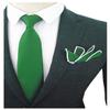 FOMANN Mens Skinny Ties Solid Woven Necktie 2.75 Inch (Kelly Green) view 2