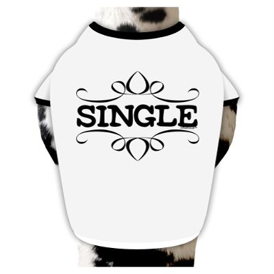 TOOLOUD Single Cotton Dog Shirt White with Black XL