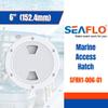 Seaflo 6" Boat Round Non Slip Inspection Hatch with Detachable Cover view 2