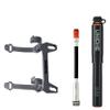 UNICHE Tech HP Mini Bike Pump with Gauge - 140 PSI, Presta & Schrader Compatible, Portable Frame Bicycle Pump for Road Bike, MTB, Gravel Bike (Black, Small) view 1
