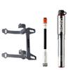UNICHE Tech HP Mini Bike Pump with Gauge - 140 PSI, Presta & Schrader Compatible, Portable Frame Bicycle Pump for Road Bike, MTB, Gravel Bike (Silver, Small) view 1
