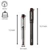 UNICHE Tech HP Mini Bike Pump with Gauge - 140 PSI, Presta & Schrader Compatible, Portable Frame Bicycle Pump for Road Bike, MTB, Gravel Bike (Silver, Small) view 2