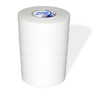 Jaybird & Mais White Hockey Tape for Hockey Stick - Big Rolls 90 Feet Per Roll (6 Pack)