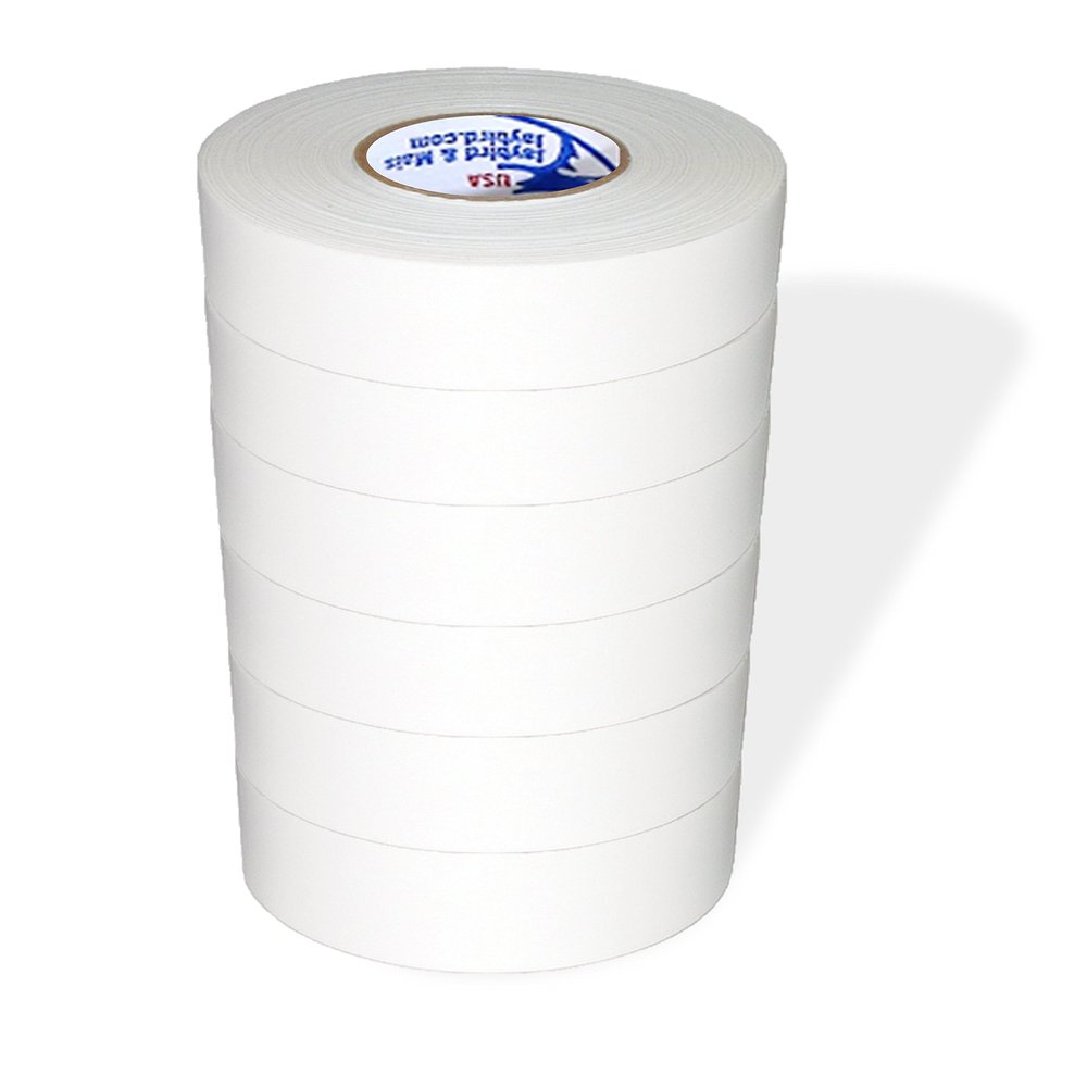 Jaybird & Mais White Hockey Tape for Hockey Stick - Big Rolls 90 Feet Per Roll (6 Pack)