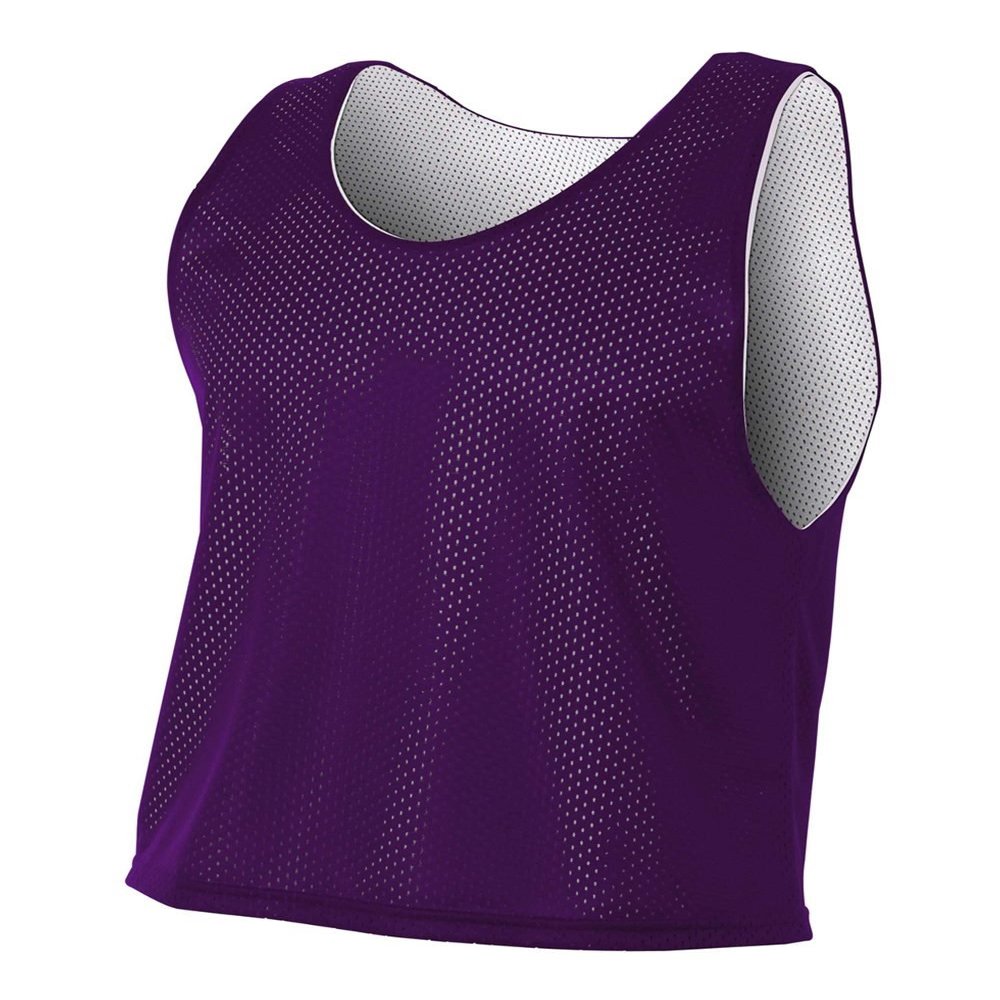 A4 Sportswear Purple/White Youth Large Reversible Jersey Pinnies