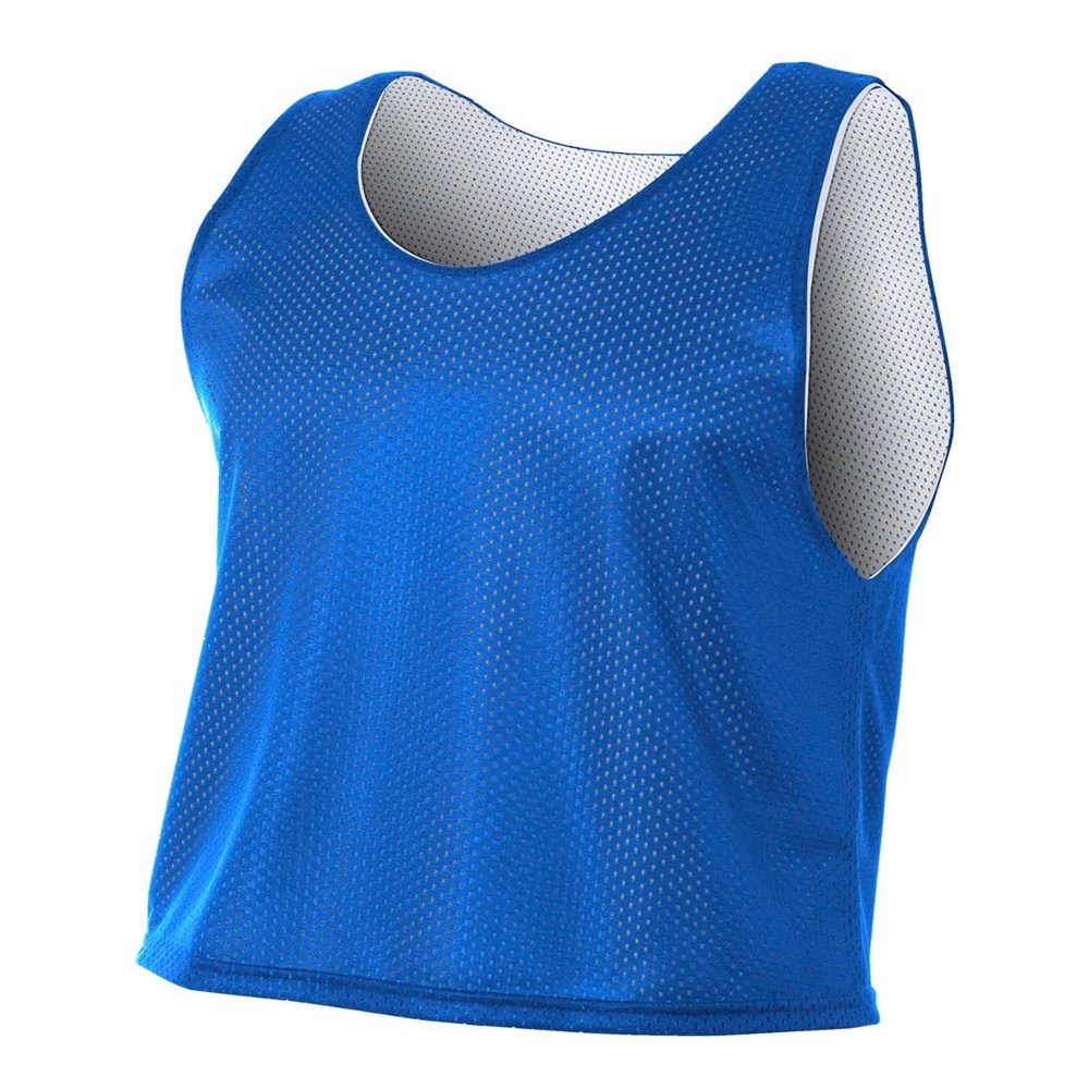 A4 Sportswear Royal Blue/White Youth XL Reversible Jersey Pinnies