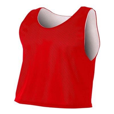 A4 Sportswear Red/White Youth Medium Reversible Jersey Pinnies