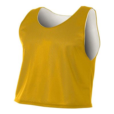 A4 Sportswear Gold/White Youth Large Reversible Jersey Pinnies