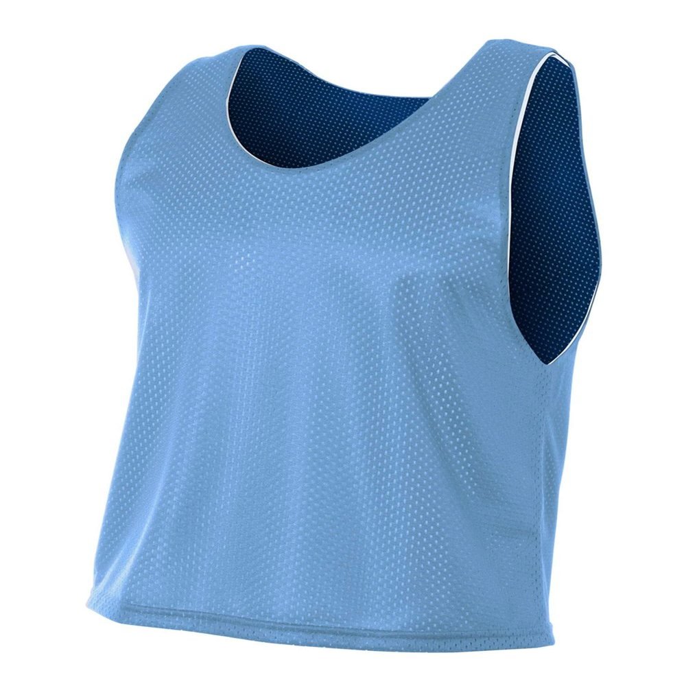 A4 Sportswear Light Blue/Navy Youth Small Reversible Jersey Pinnies